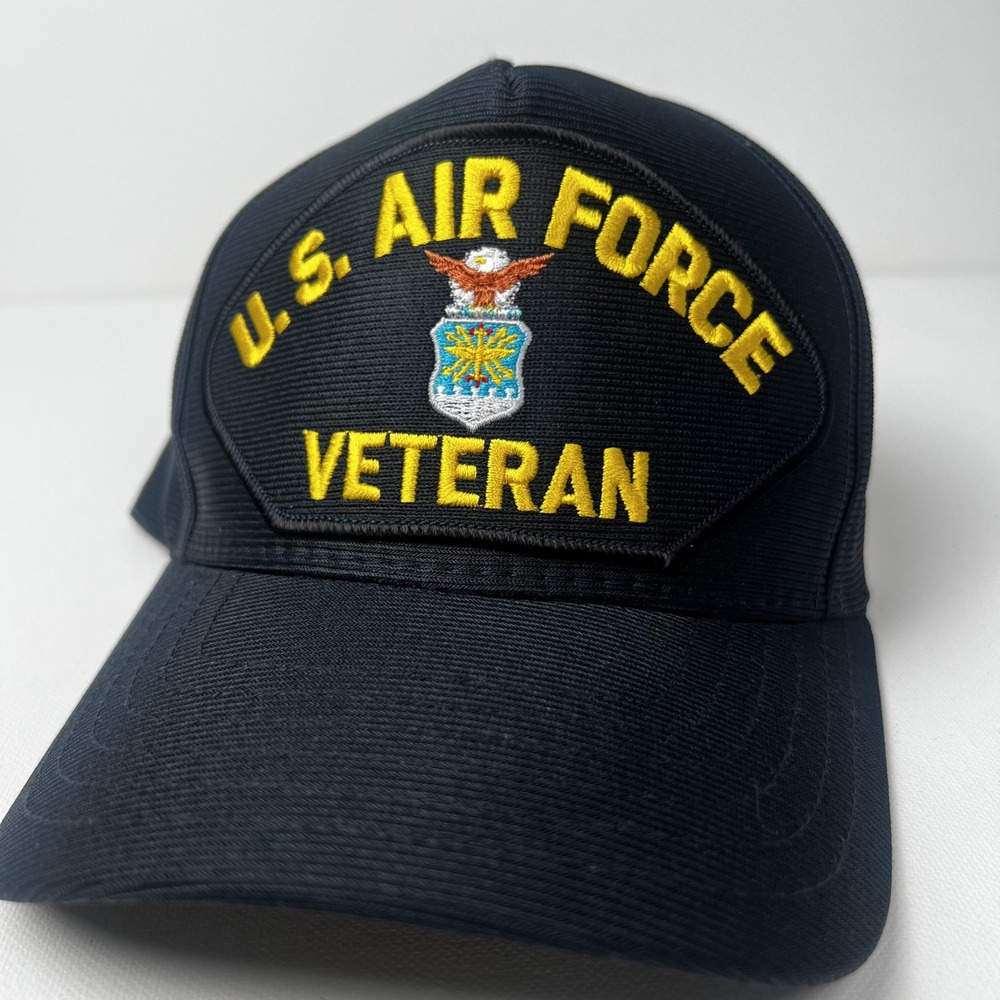 Armed Forces Depot US Air Force Veteran Hat Black Snapback Baseball Cap